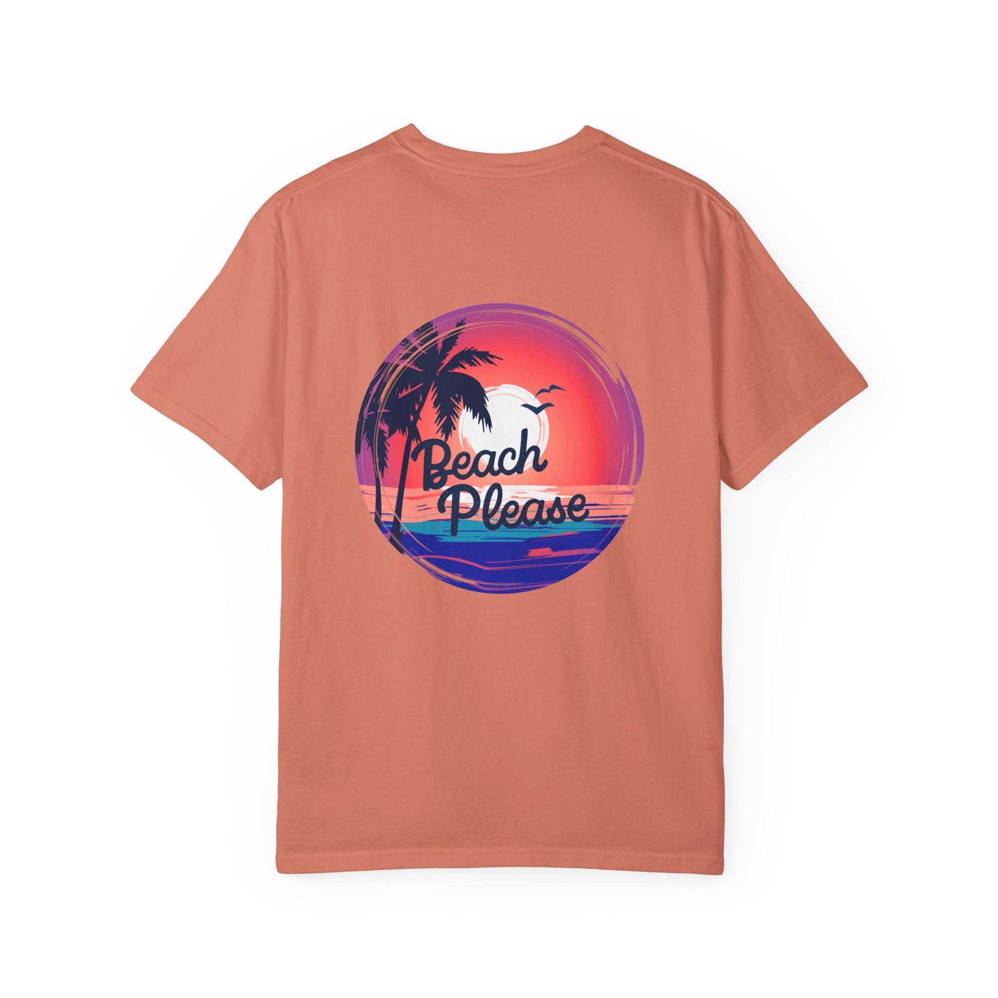 Beach Please T-Shirt | Garment-Dyed Unisex Tee for Summer Vibes