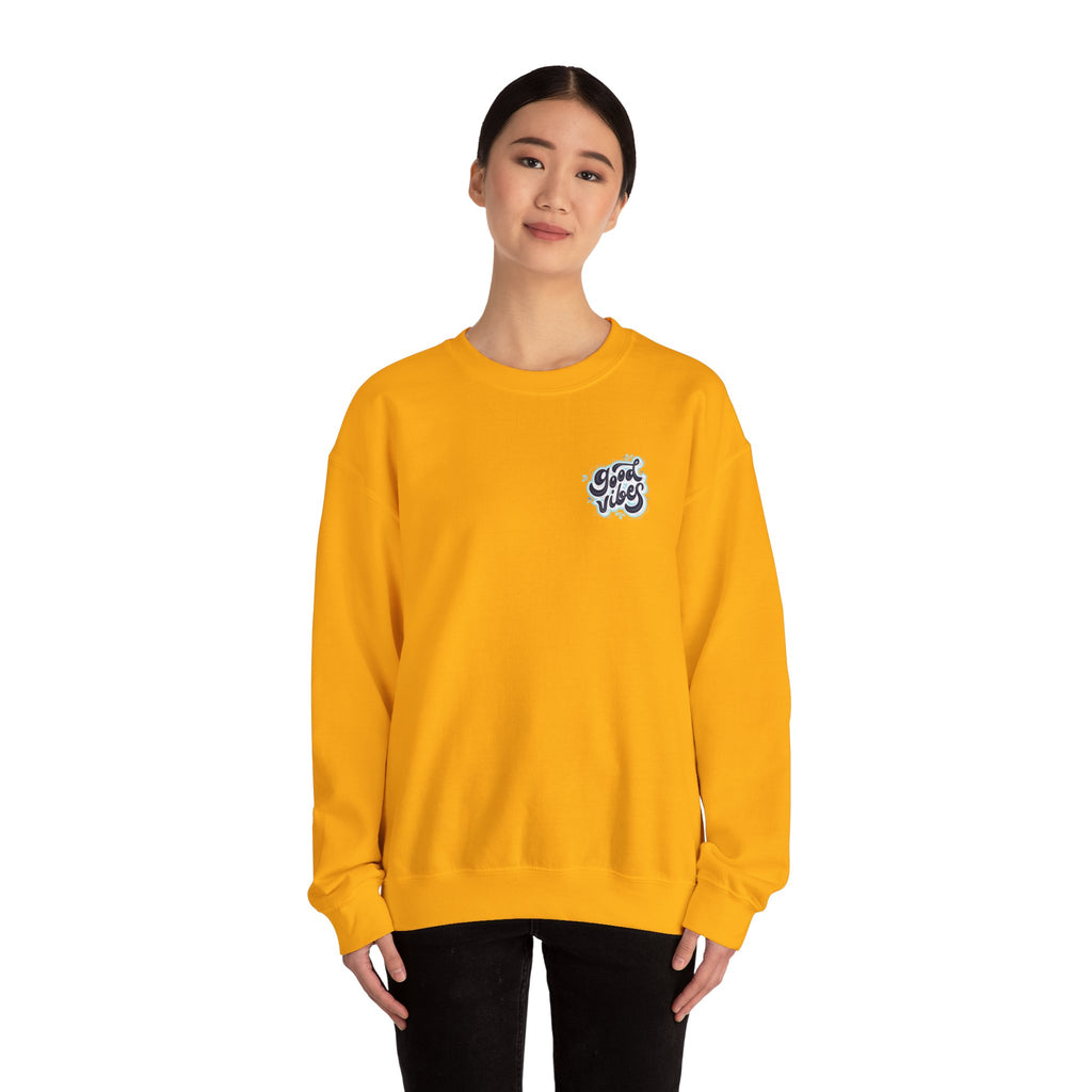 Casual 'Good Vibes' Unisex Crewneck Sweatshirt