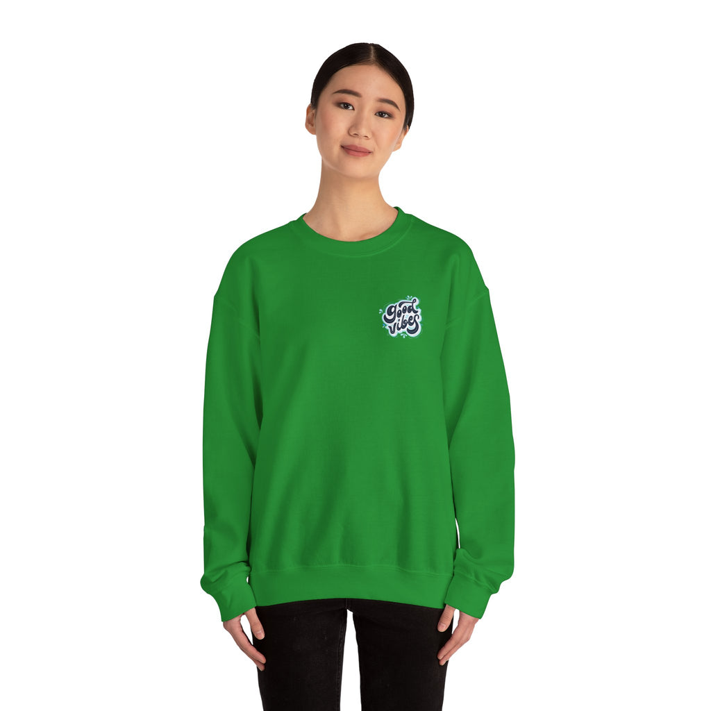 Casual 'Good Vibes' Unisex Crewneck Sweatshirt
