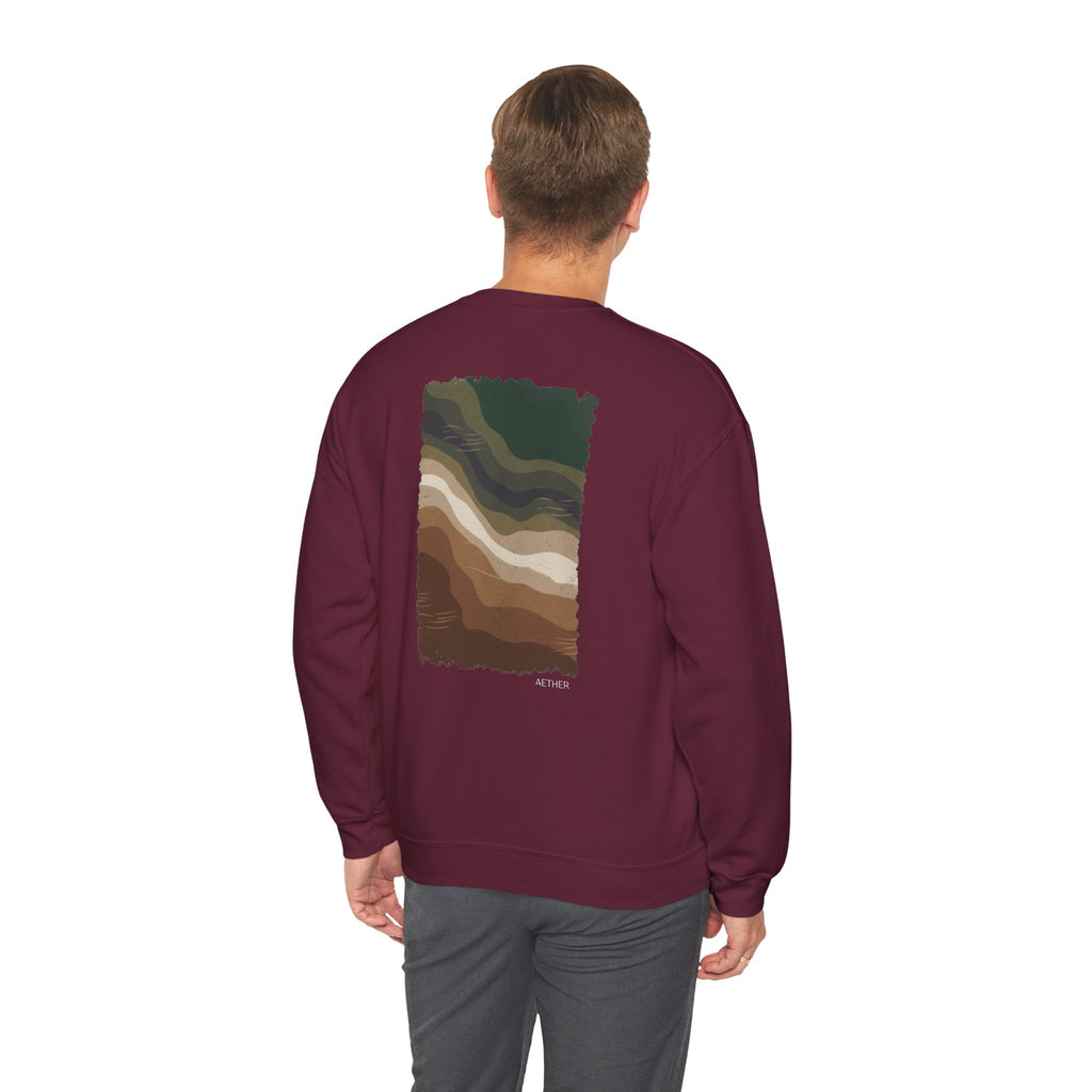 Eco-Friendly Crewneck Sweatshirt with Earthy Design
