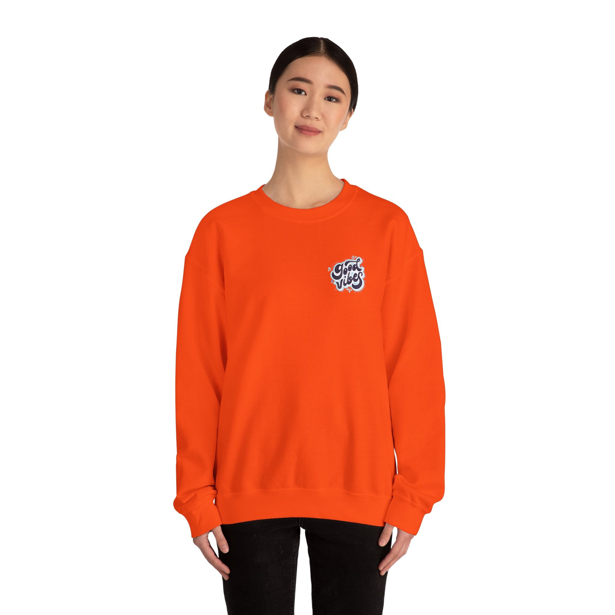 Casual 'Good Vibes' Unisex Crewneck Sweatshirt