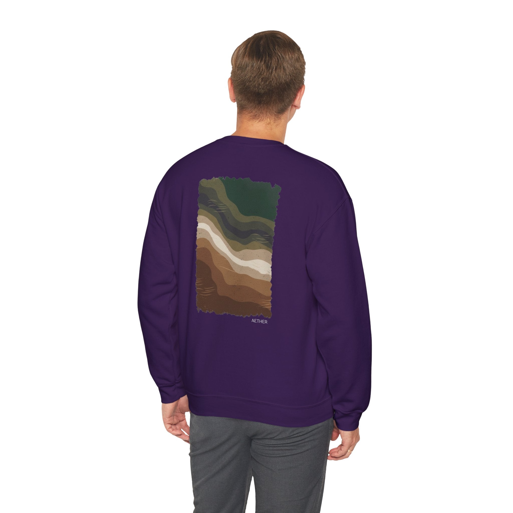 Eco-Friendly Crewneck Sweatshirt with Earthy Design
