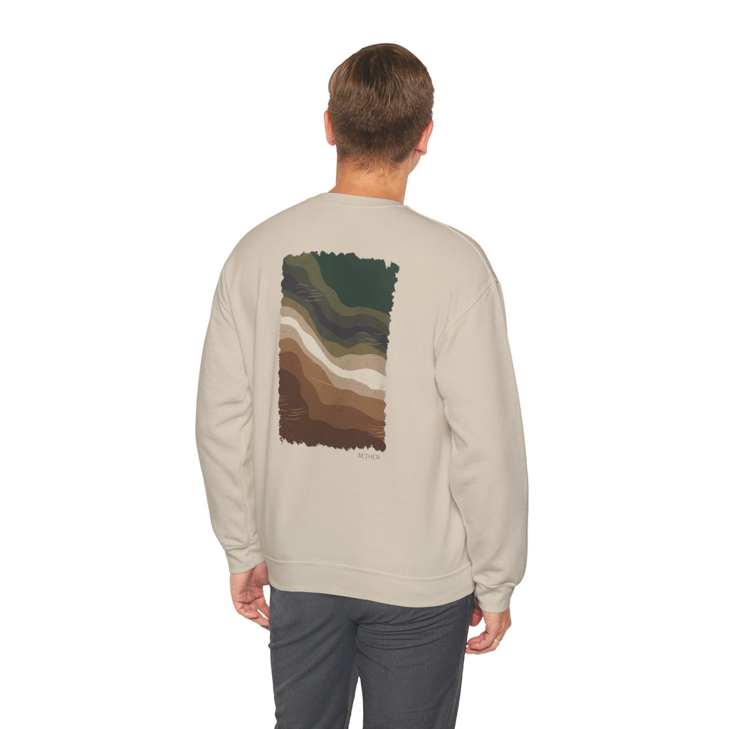 Eco-Friendly Crewneck Sweatshirt with Earthy Design