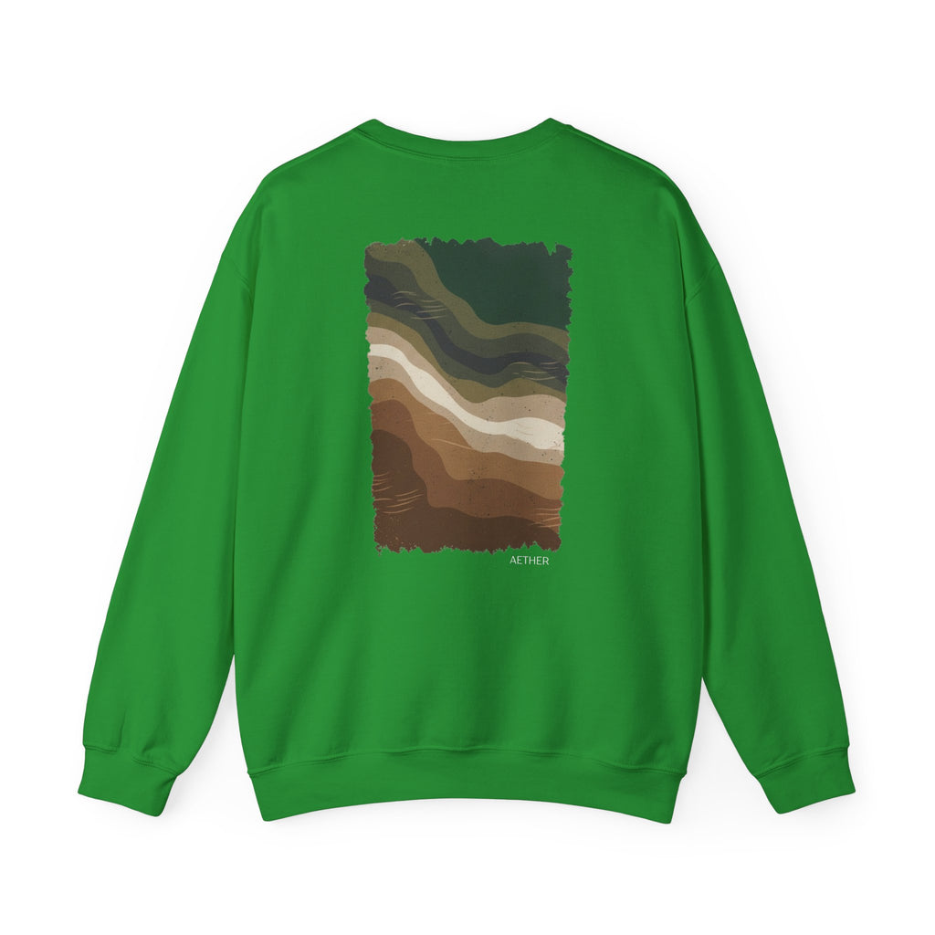 Eco-Friendly Crewneck Sweatshirt with Earthy Design