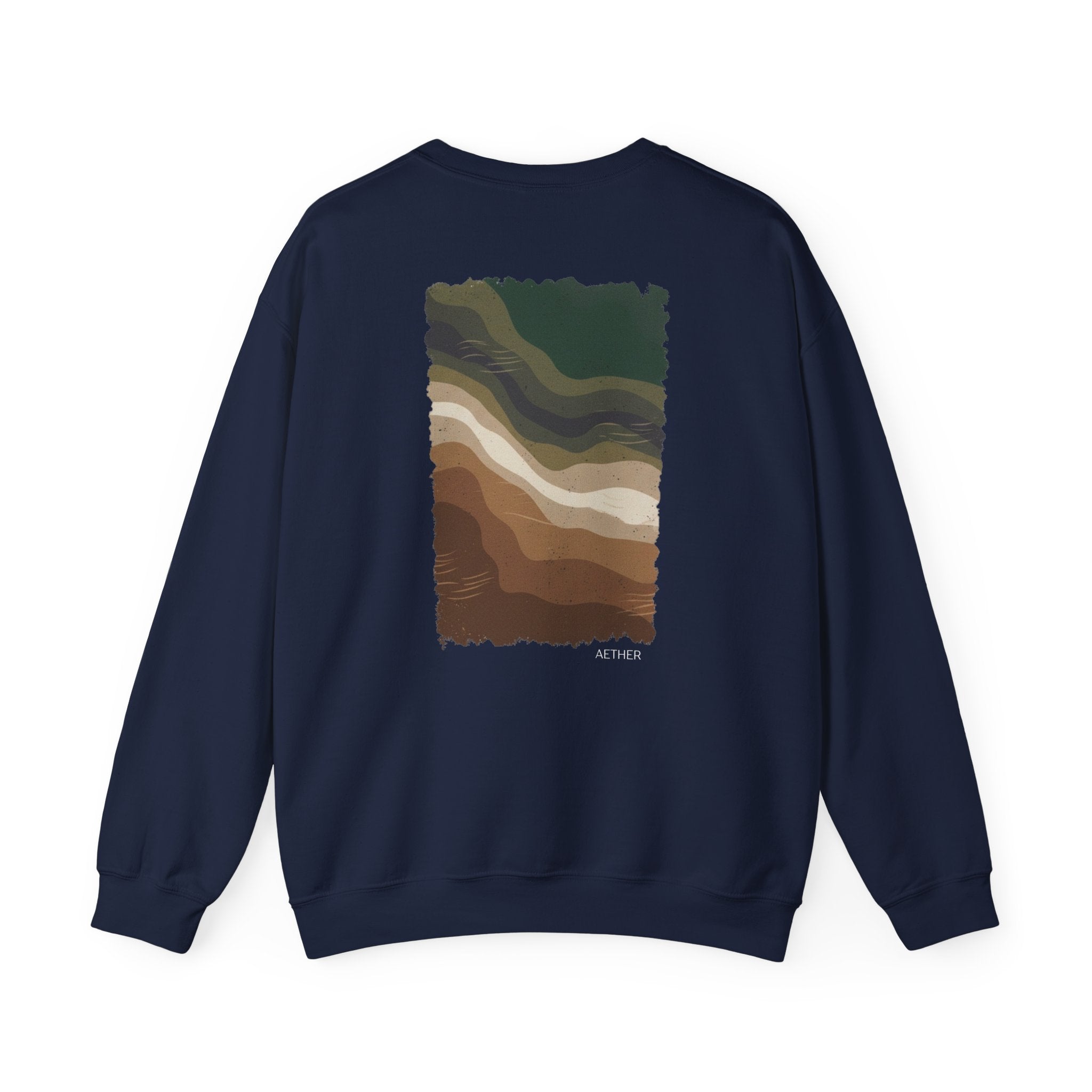 Eco-Friendly Crewneck Sweatshirt with Earthy Design
