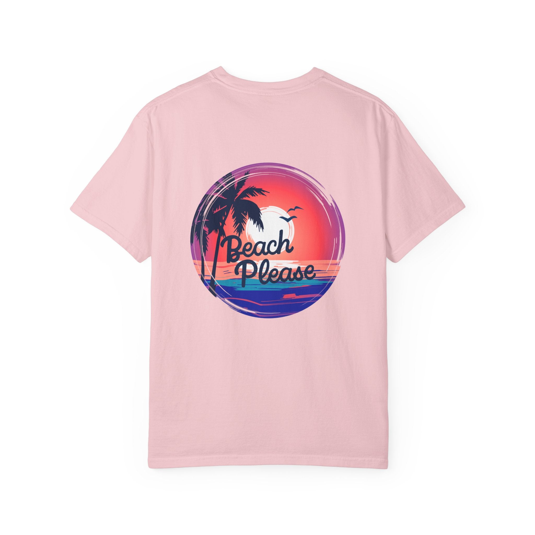 Beach Please T-Shirt | Garment-Dyed Unisex Tee for Summer Vibes