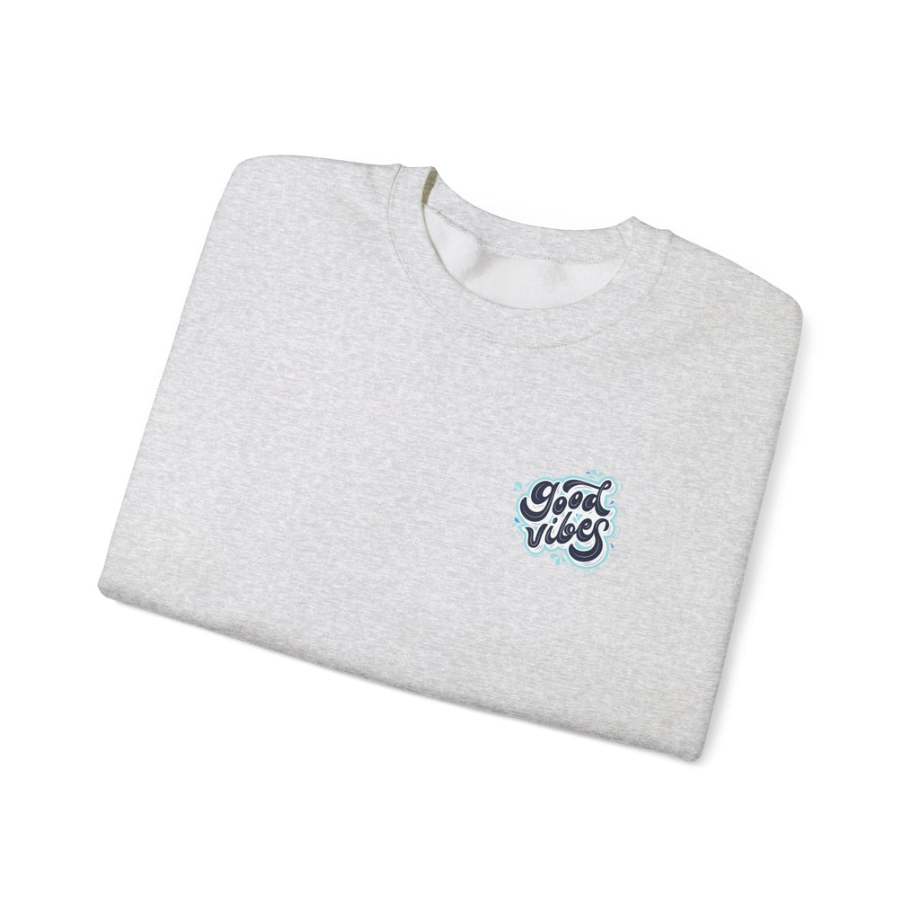 Casual 'Good Vibes' Unisex Crewneck Sweatshirt