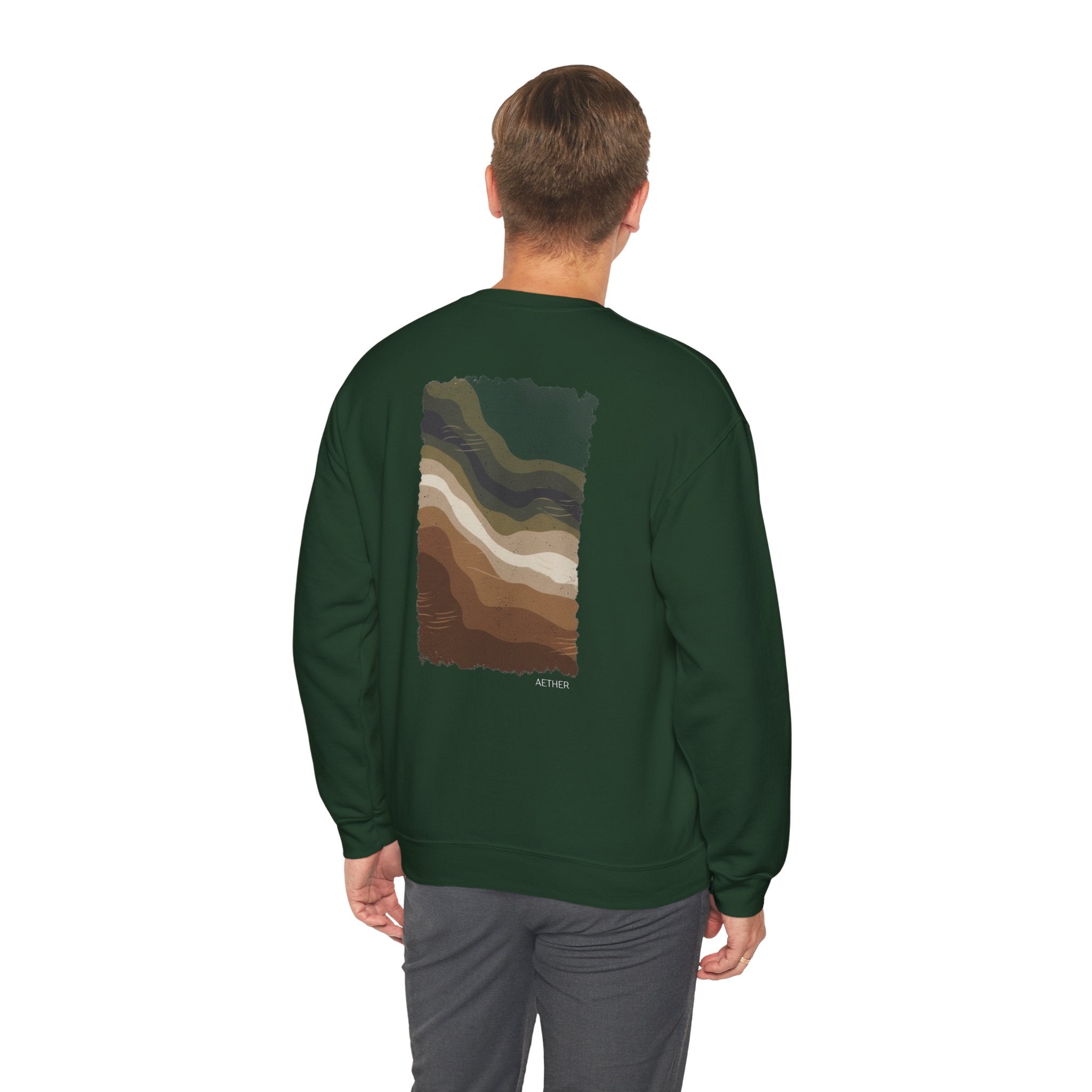 Eco-Friendly Crewneck Sweatshirt with Earthy Design