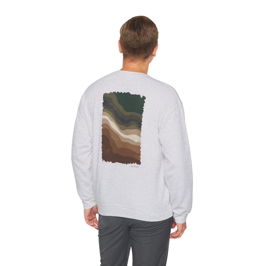Eco-Friendly Crewneck Sweatshirt with Earthy Design