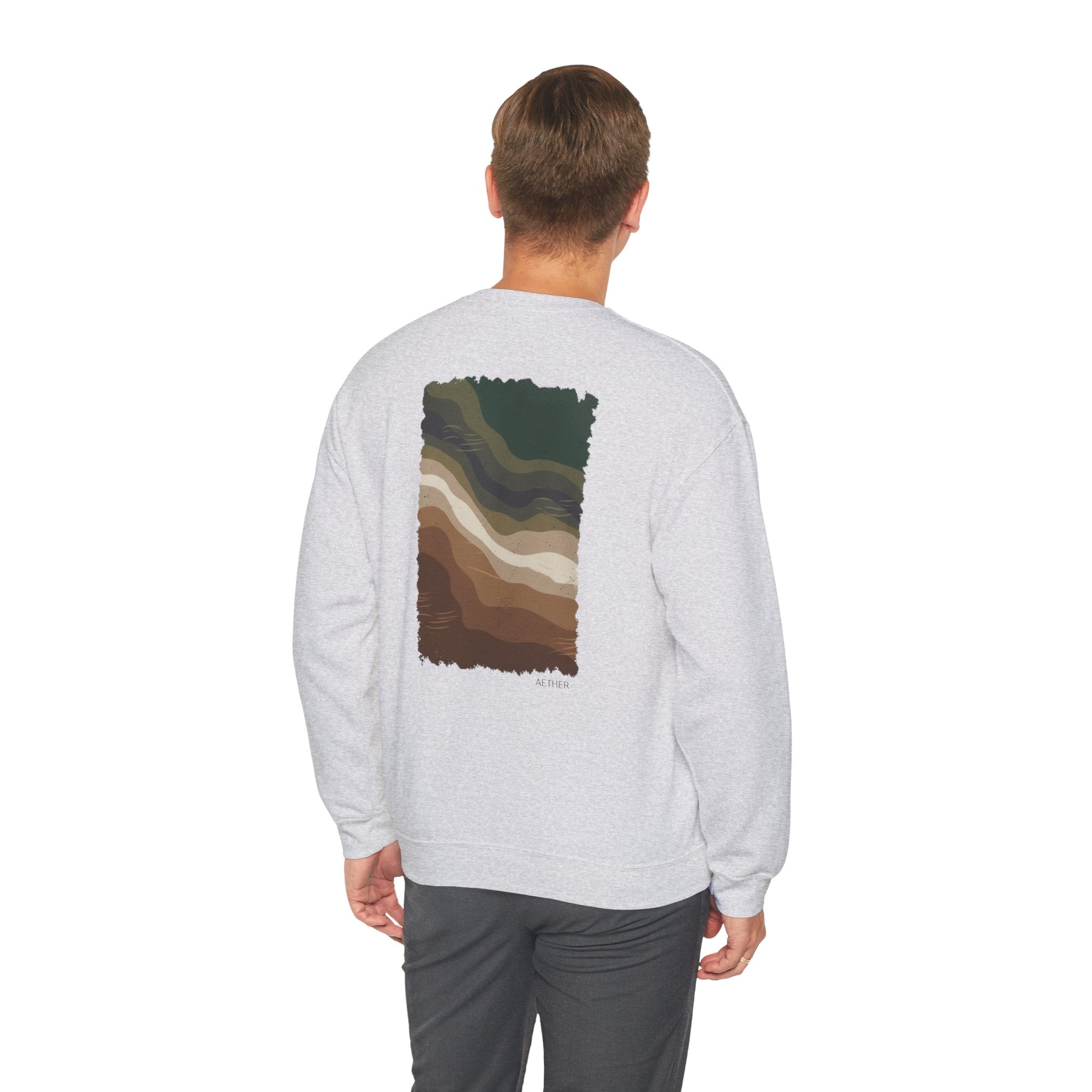 Eco-Friendly Crewneck Sweatshirt with Earthy Design