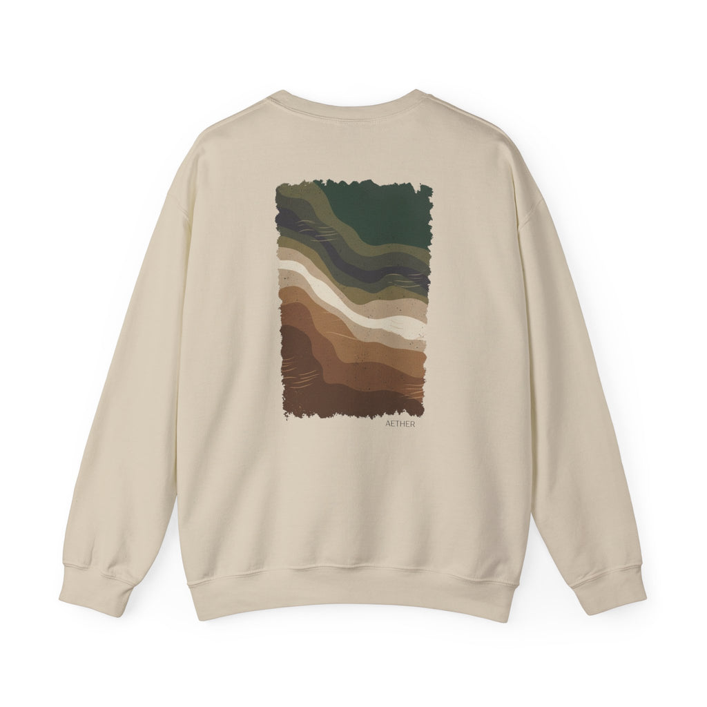 Eco-Friendly Crewneck Sweatshirt with Earthy Design