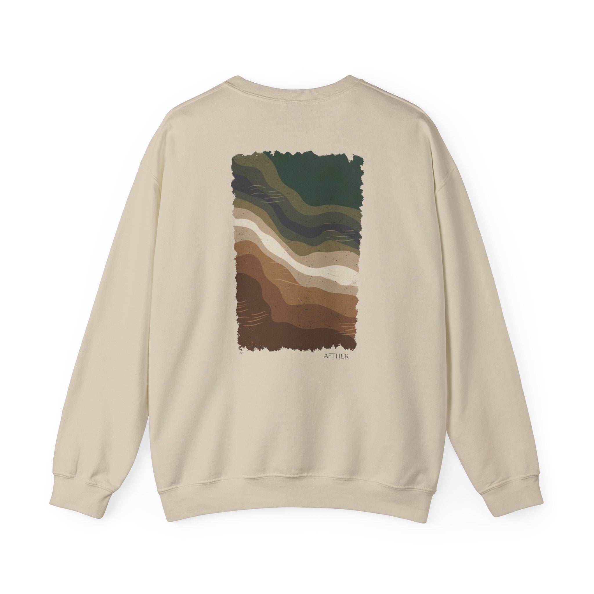 Eco-Friendly Crewneck Sweatshirt with Earthy Design