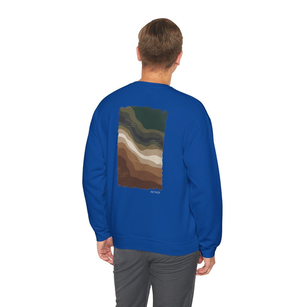 Eco-Friendly Crewneck Sweatshirt with Earthy Design