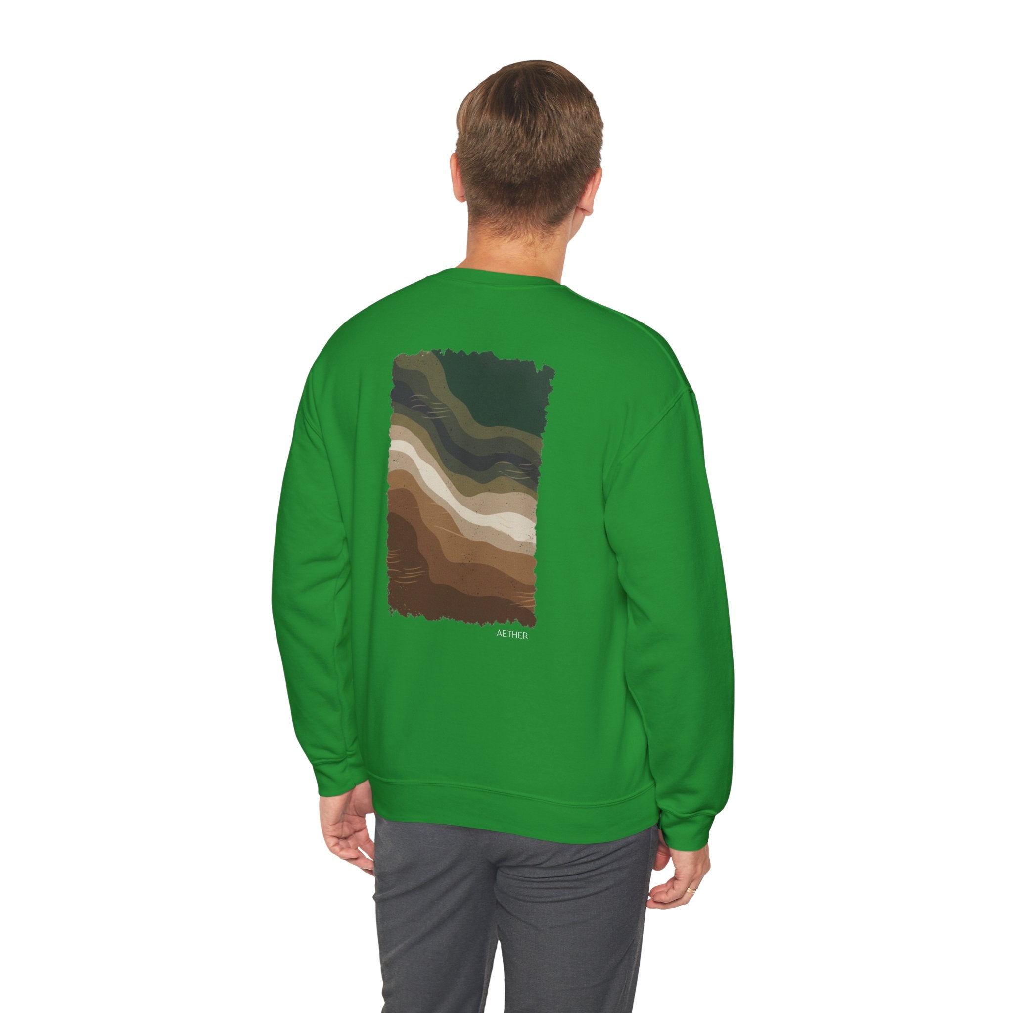 Eco-Friendly Crewneck Sweatshirt with Earthy Design