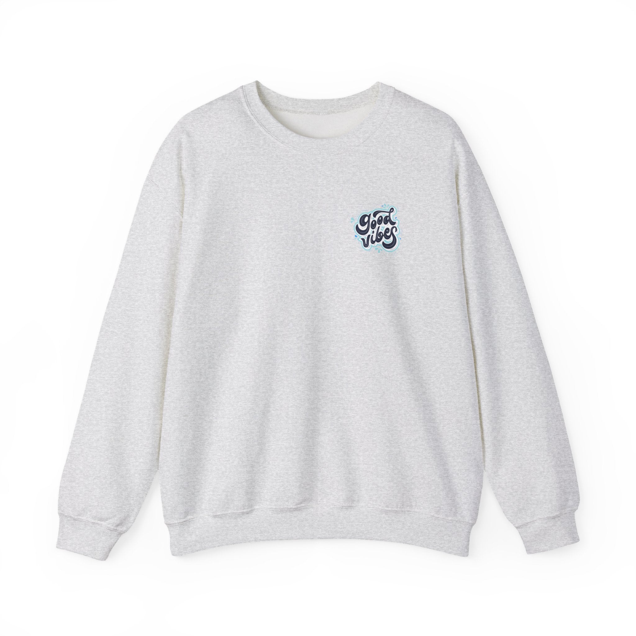 Casual 'Good Vibes' Unisex Crewneck Sweatshirt