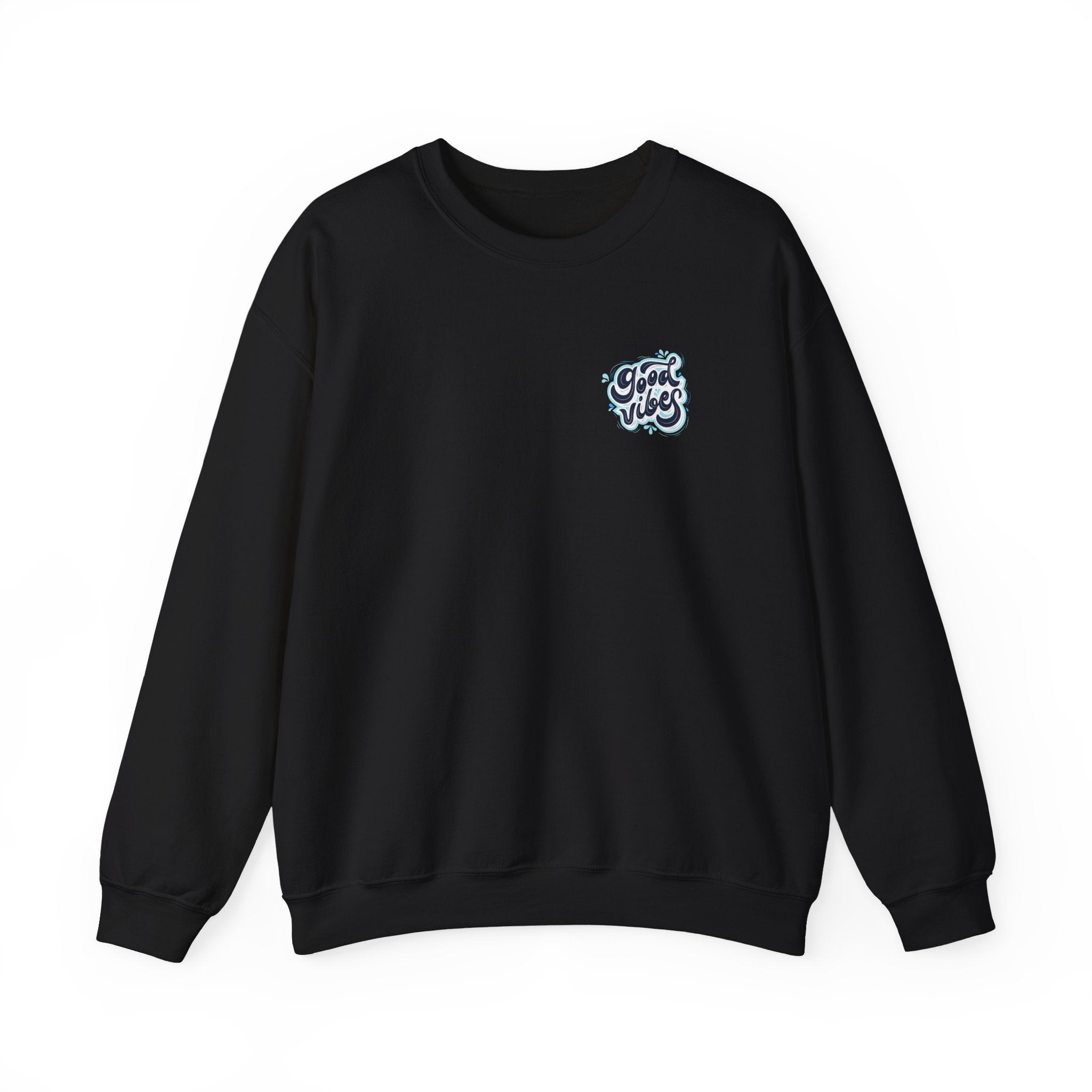 Casual 'Good Vibes' Unisex Crewneck Sweatshirt
