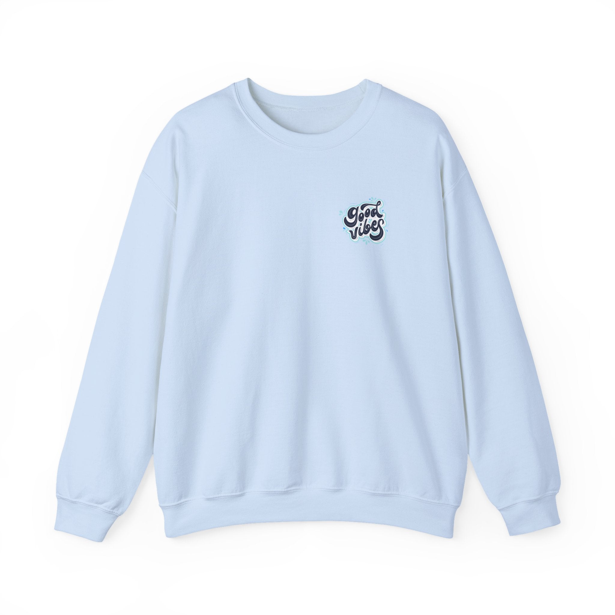 Casual 'Good Vibes' Unisex Crewneck Sweatshirt