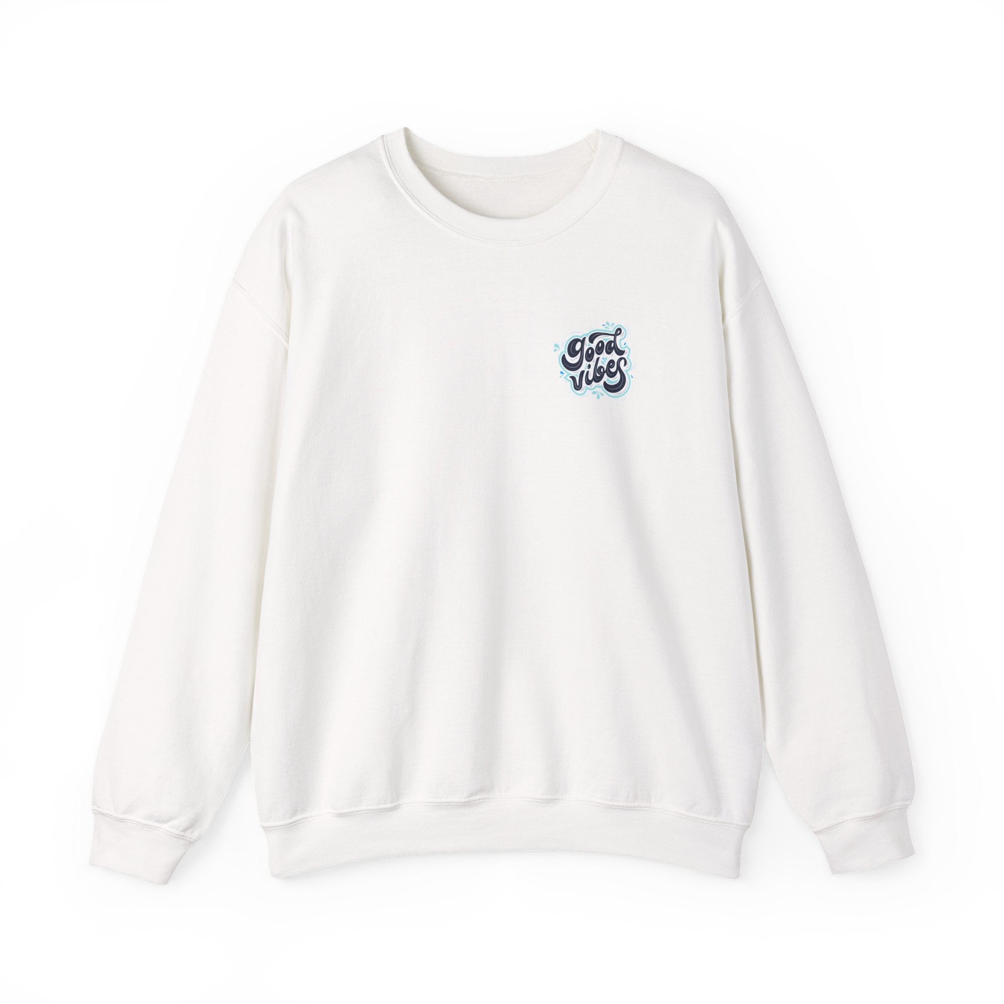 Casual 'Good Vibes' Unisex Crewneck Sweatshirt