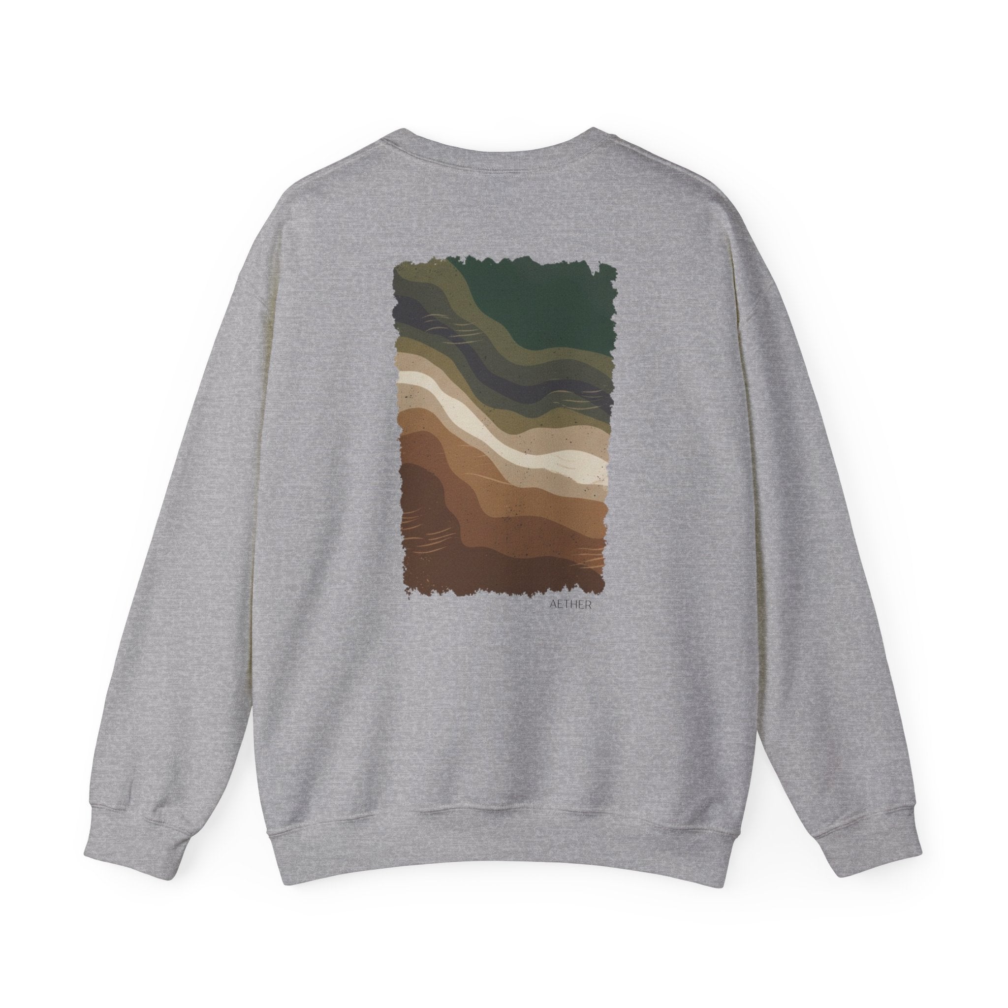 Eco-Friendly Crewneck Sweatshirt with Earthy Design