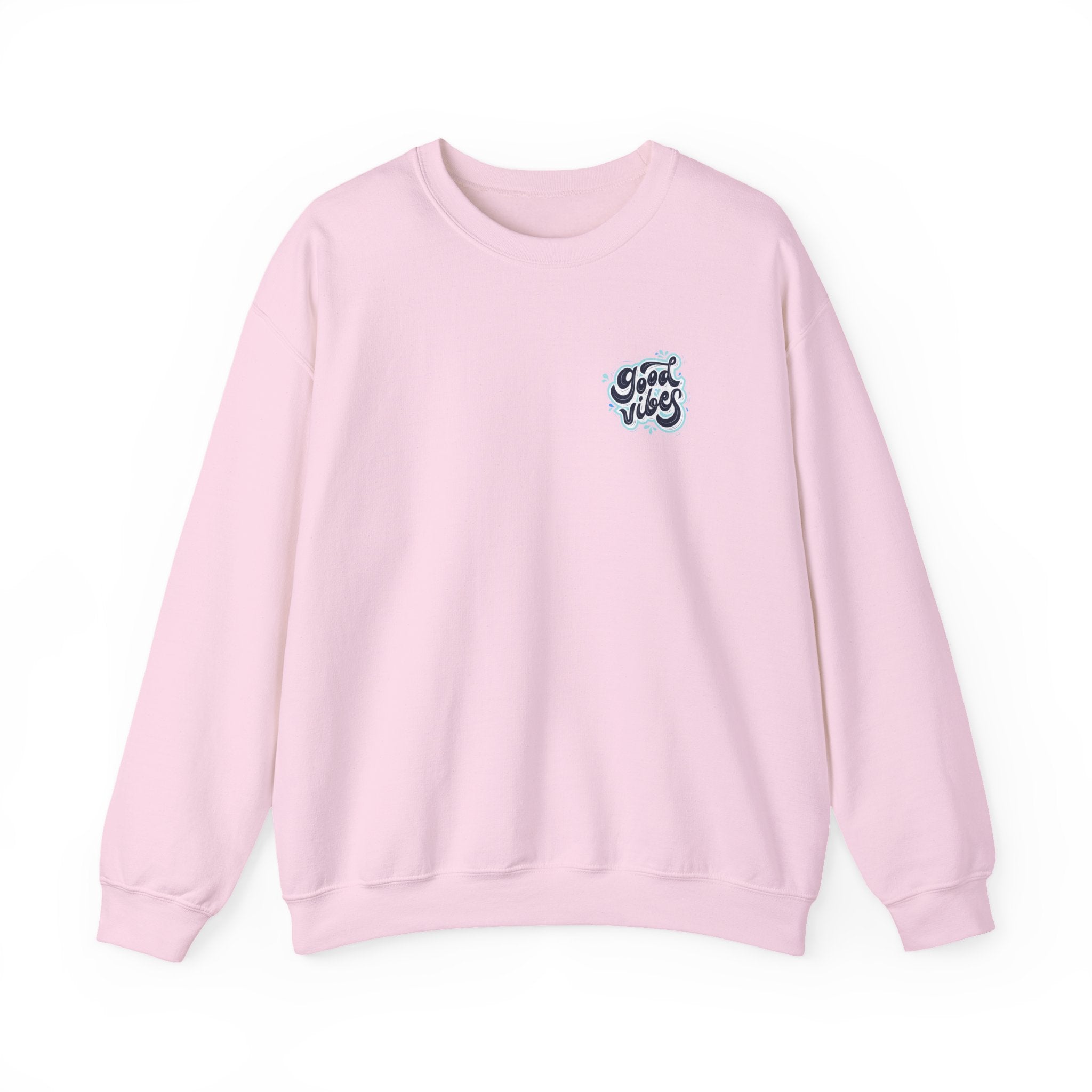 Casual 'Good Vibes' Unisex Crewneck Sweatshirt