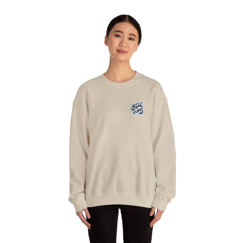 Casual 'Good Vibes' Unisex Crewneck Sweatshirt