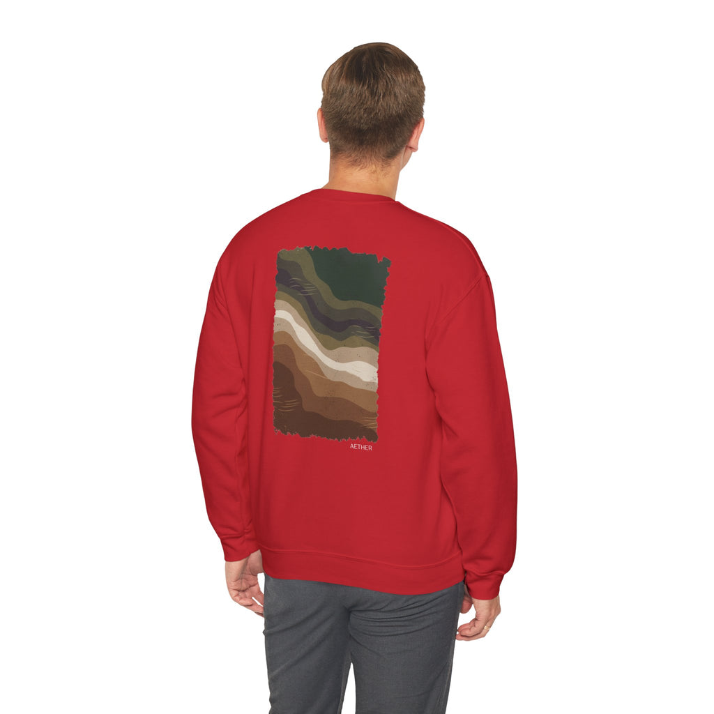 Eco-Friendly Crewneck Sweatshirt with Earthy Design