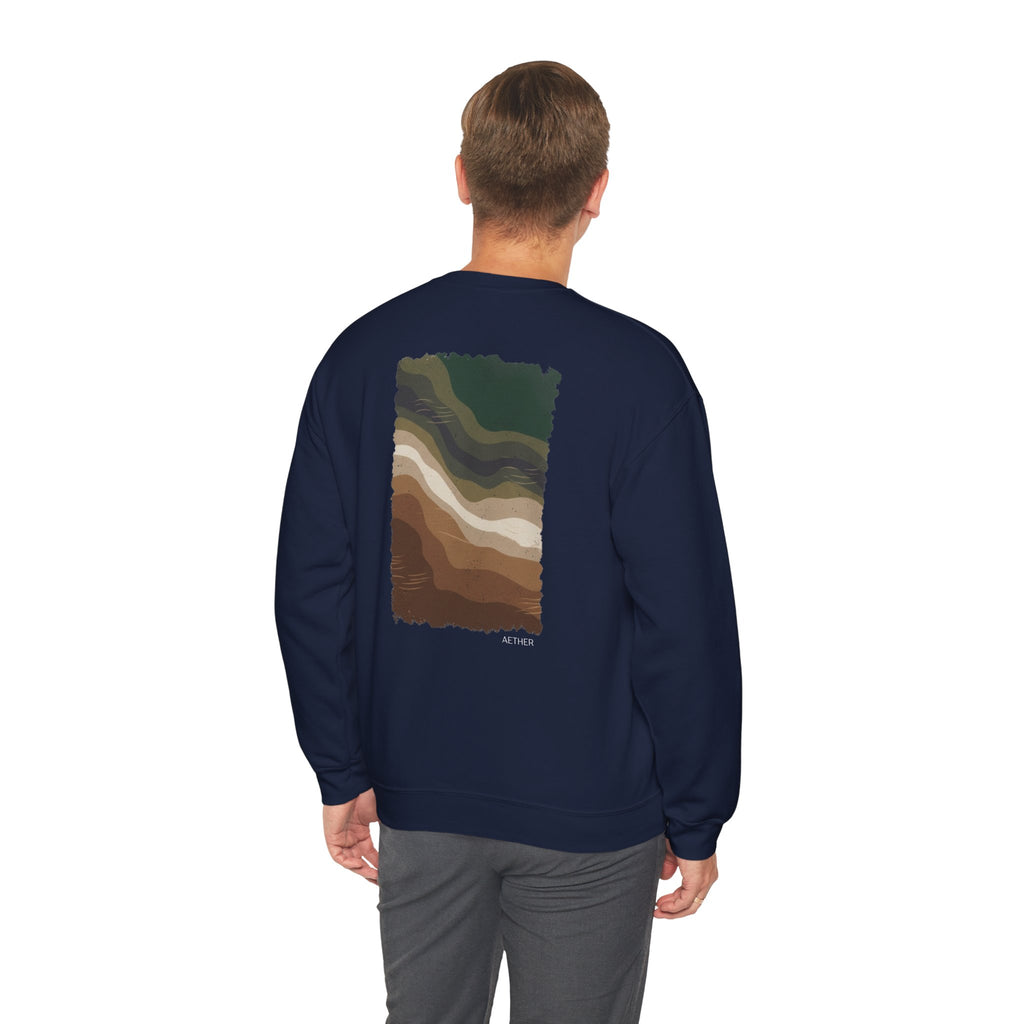 Eco-Friendly Crewneck Sweatshirt with Earthy Design