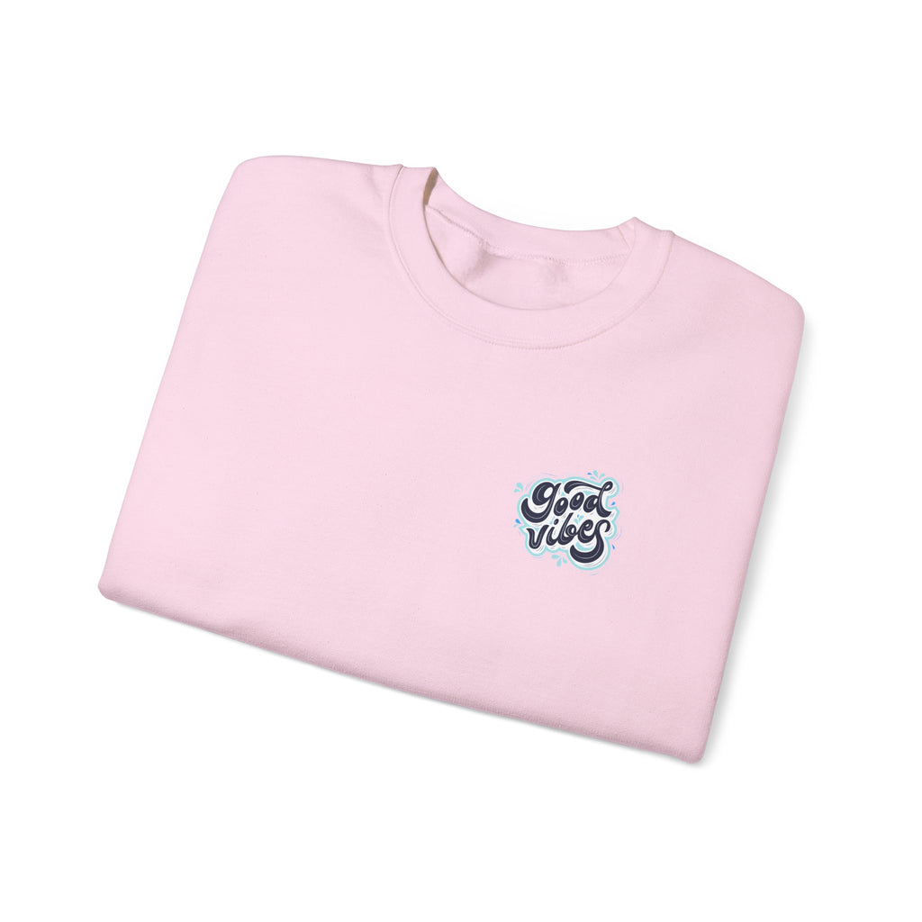 Casual 'Good Vibes' Unisex Crewneck Sweatshirt