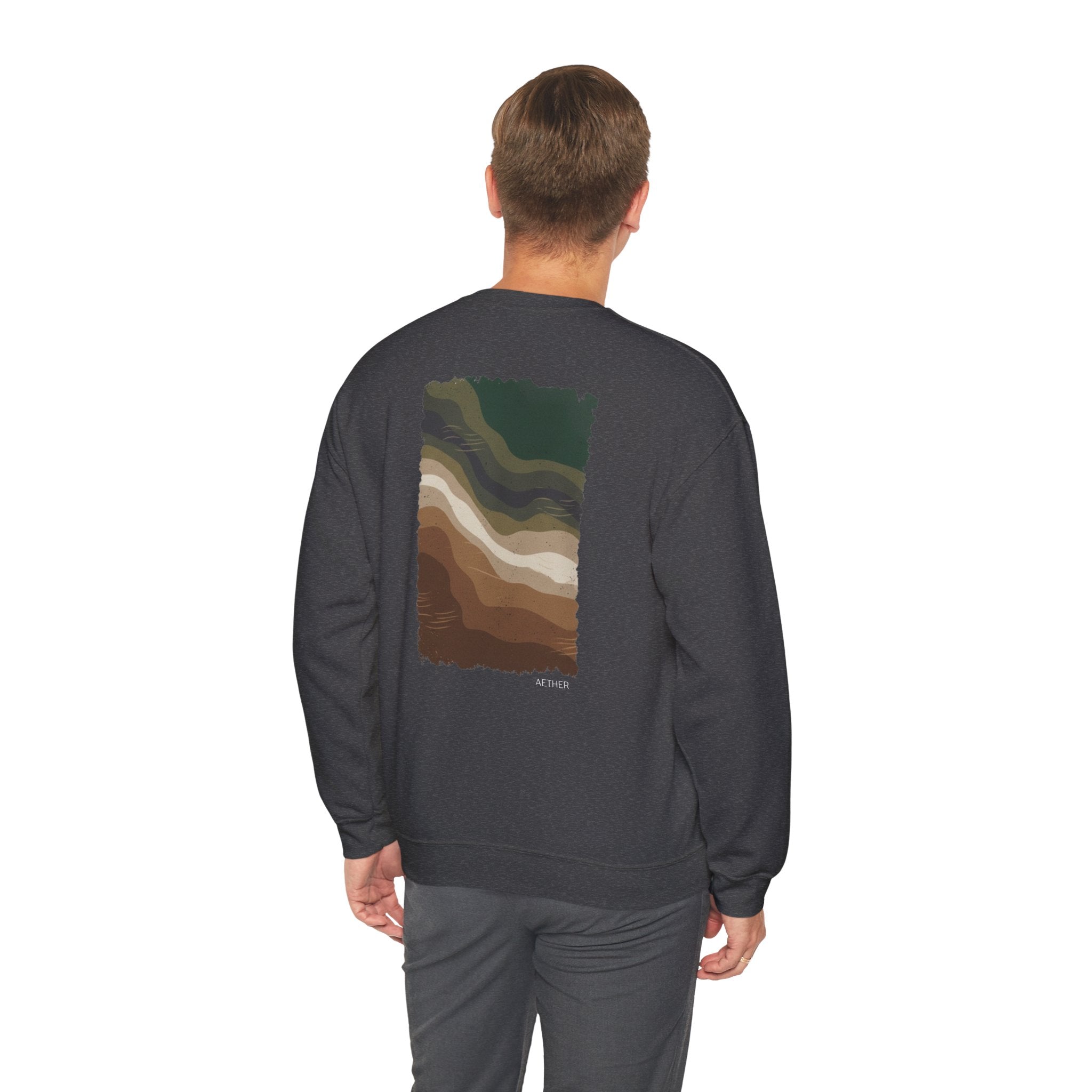 Eco-Friendly Crewneck Sweatshirt with Earthy Design