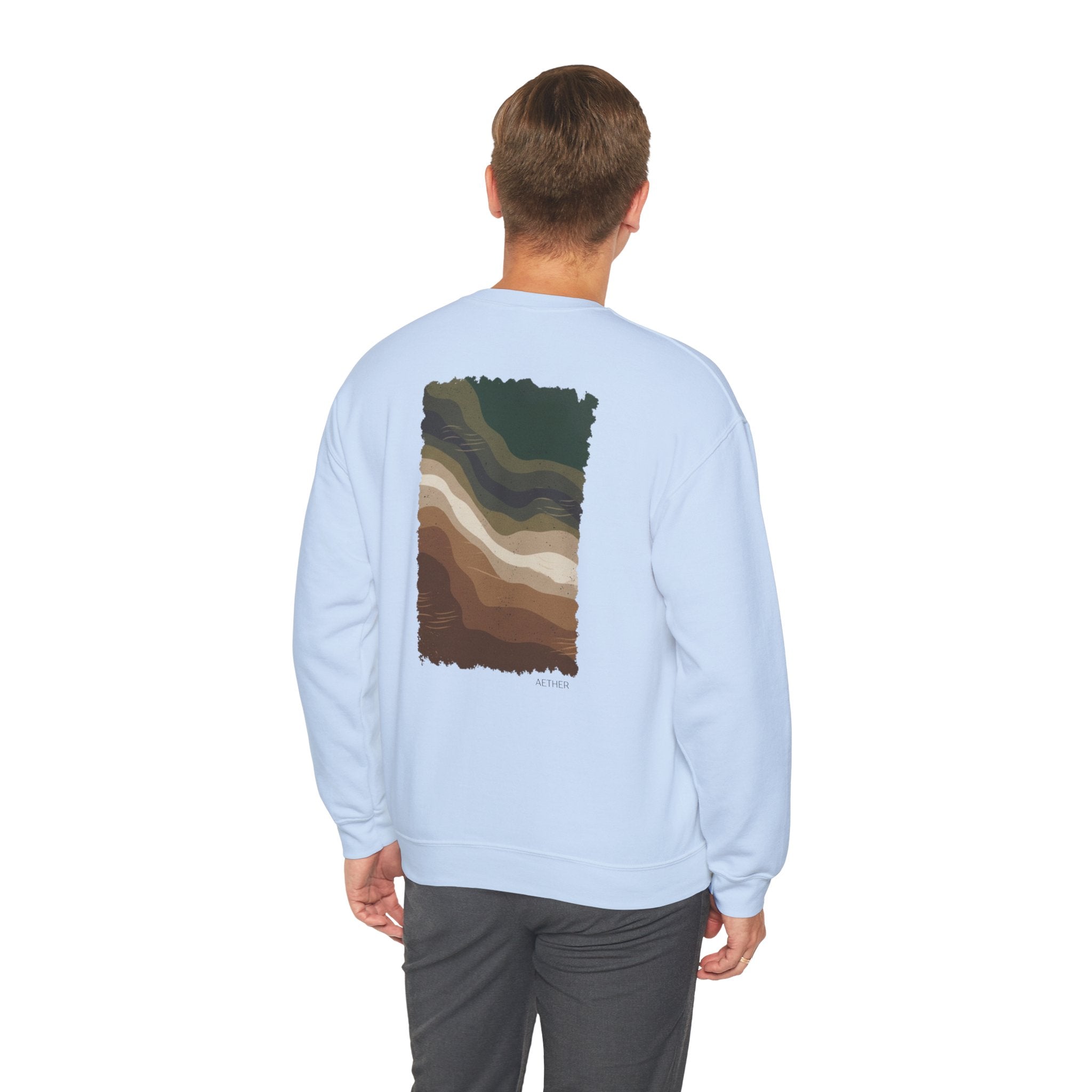 Eco-Friendly Crewneck Sweatshirt with Earthy Design