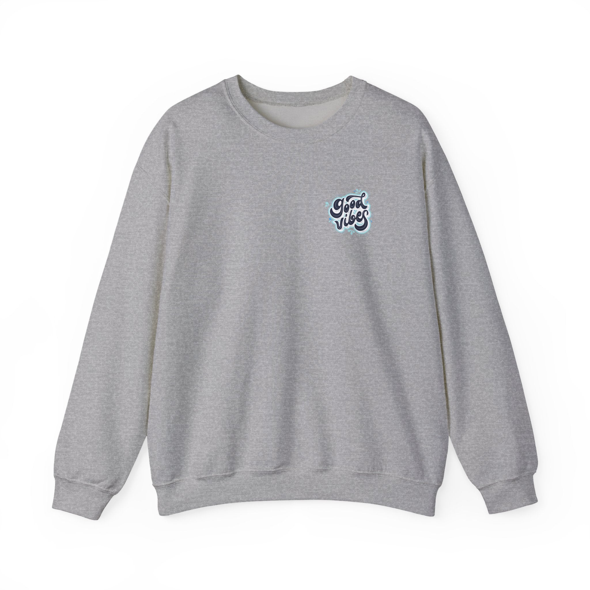 Casual 'Good Vibes' Unisex Crewneck Sweatshirt