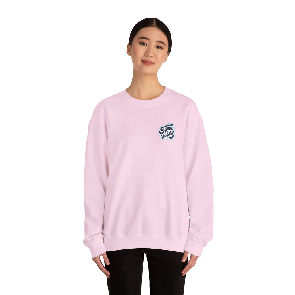 Casual 'Good Vibes' Unisex Crewneck Sweatshirt