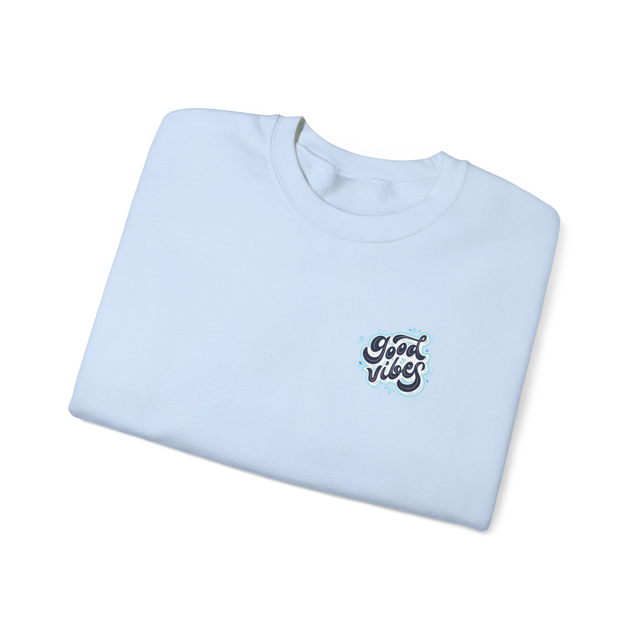 Casual 'Good Vibes' Unisex Crewneck Sweatshirt