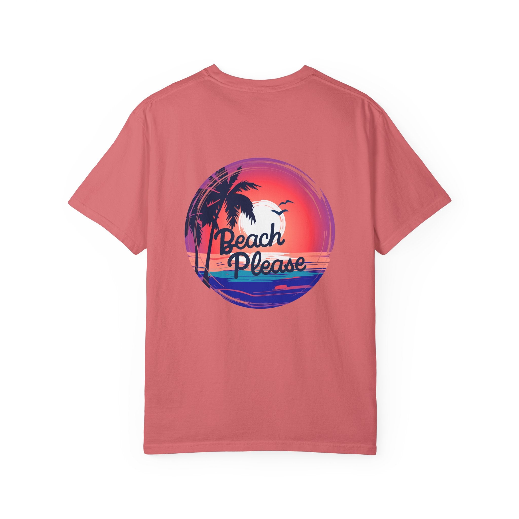 Beach Please T-Shirt | Garment-Dyed Unisex Tee for Summer Vibes