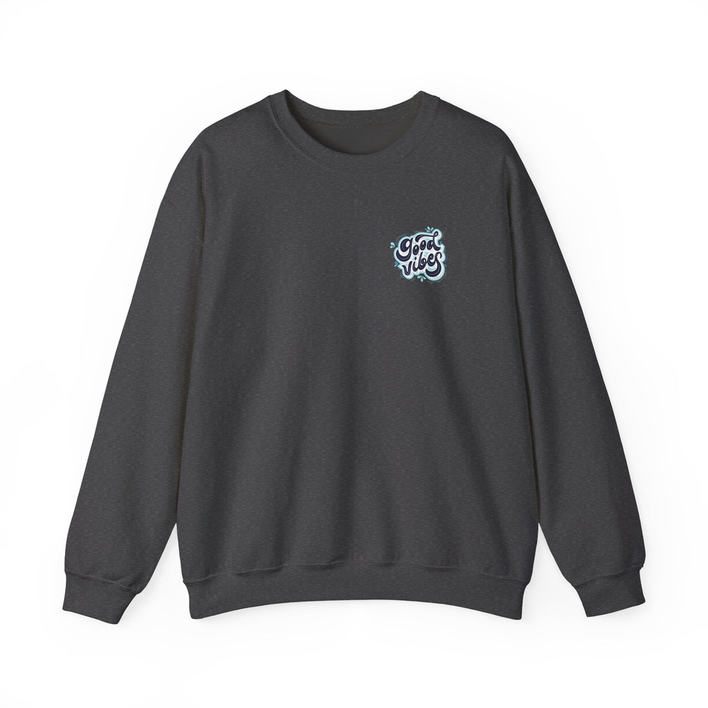 Casual 'Good Vibes' Unisex Crewneck Sweatshirt