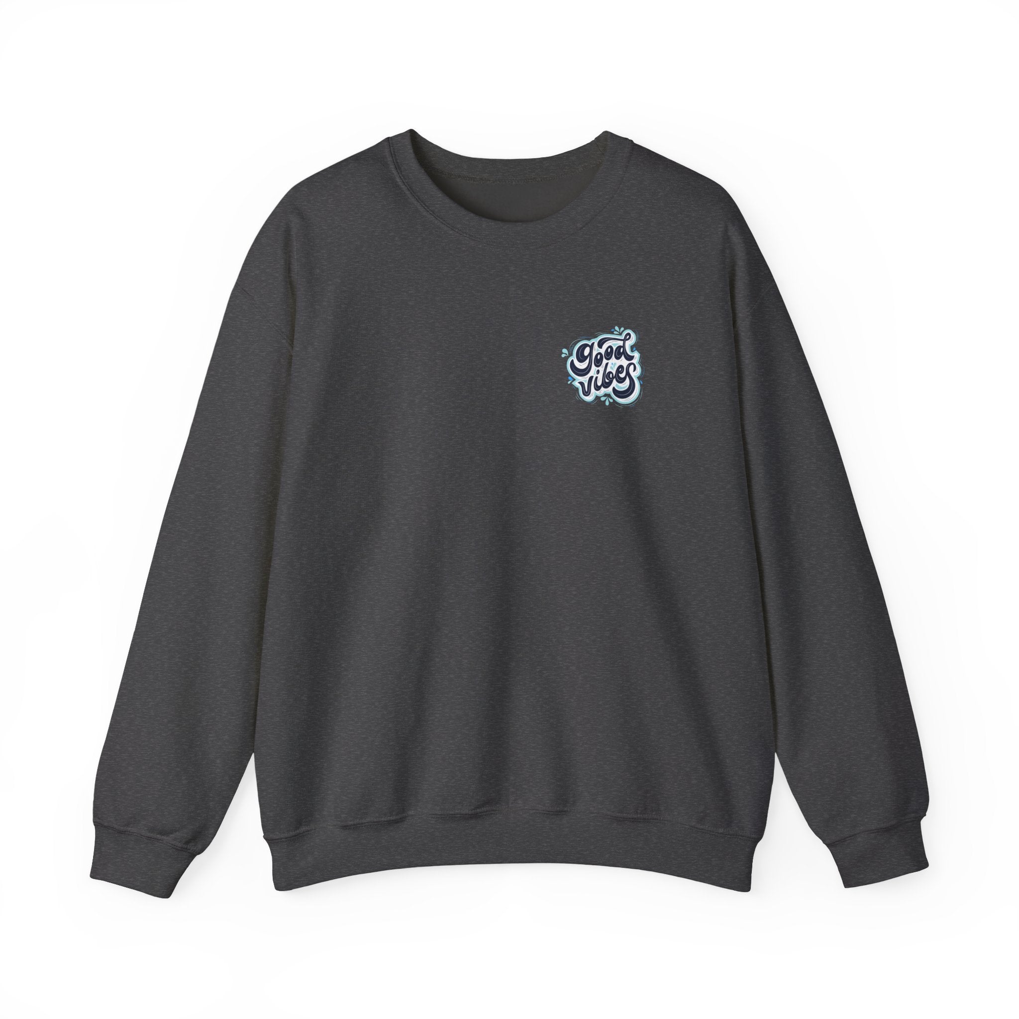 Casual 'Good Vibes' Unisex Crewneck Sweatshirt