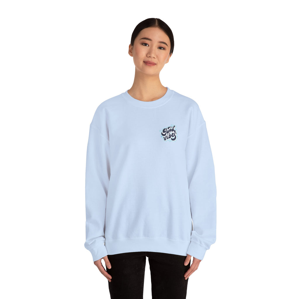Casual 'Good Vibes' Unisex Crewneck Sweatshirt