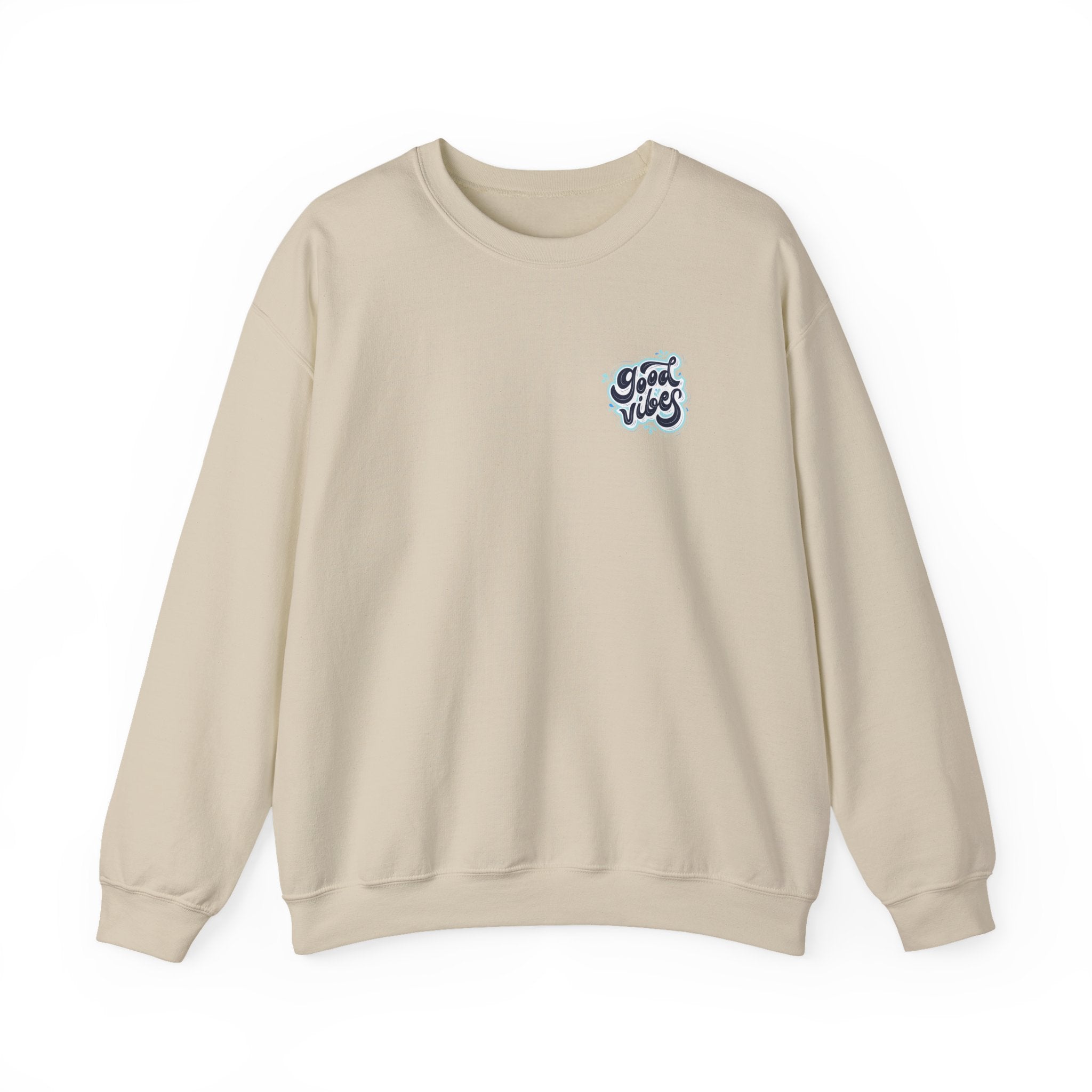 Casual 'Good Vibes' Unisex Crewneck Sweatshirt