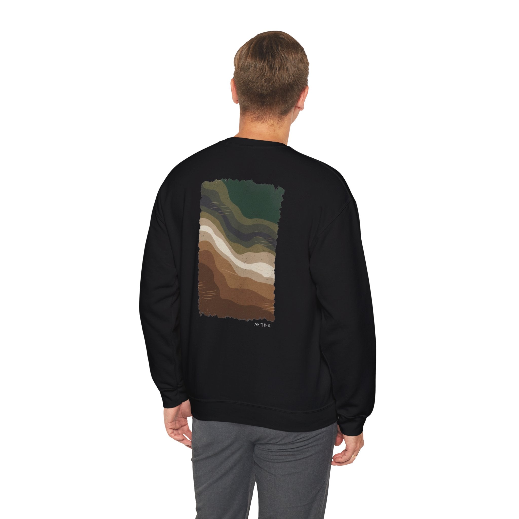 Eco-Friendly Crewneck Sweatshirt with Earthy Design