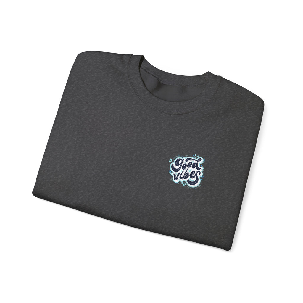 Casual 'Good Vibes' Unisex Crewneck Sweatshirt