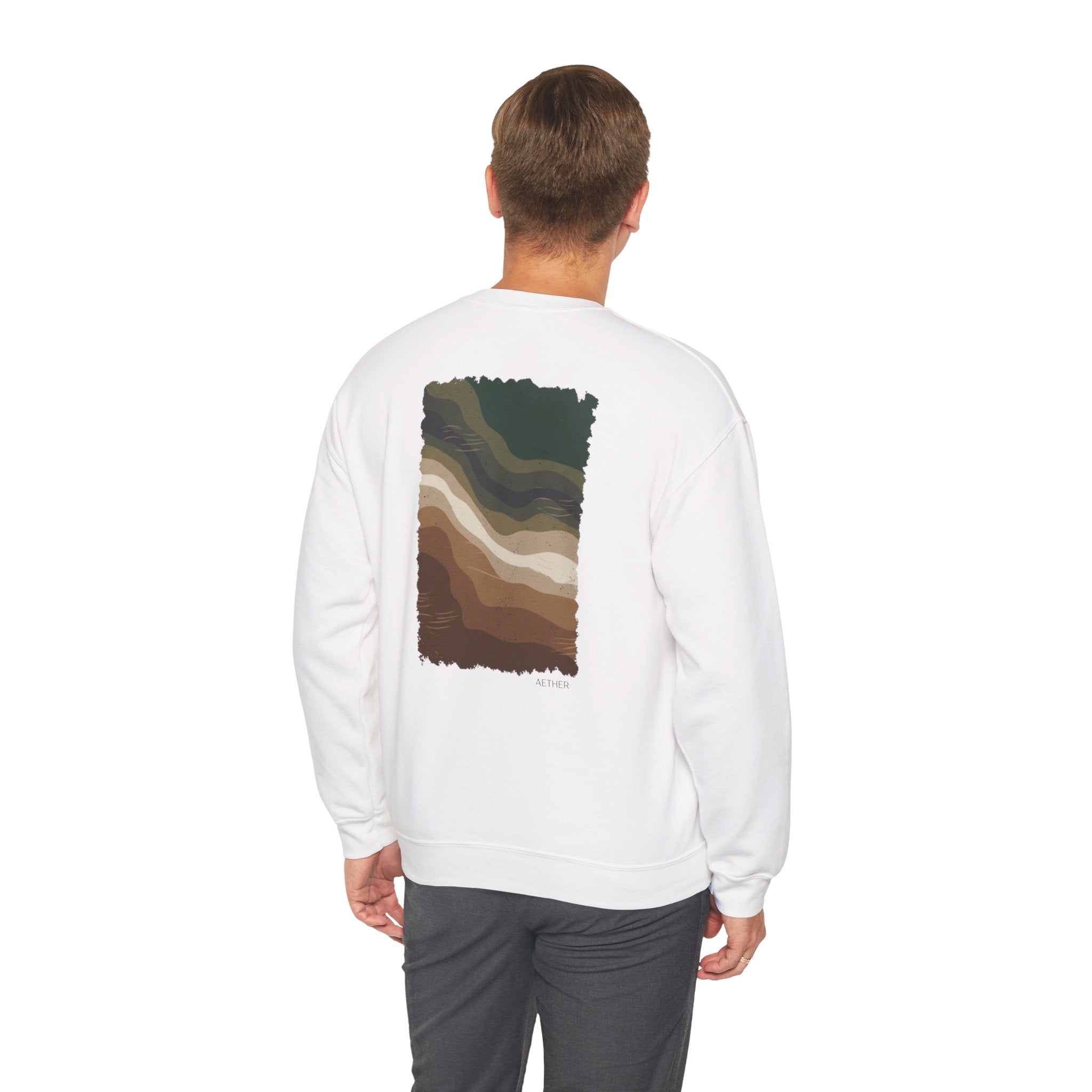 Eco-Friendly Crewneck Sweatshirt with Earthy Design