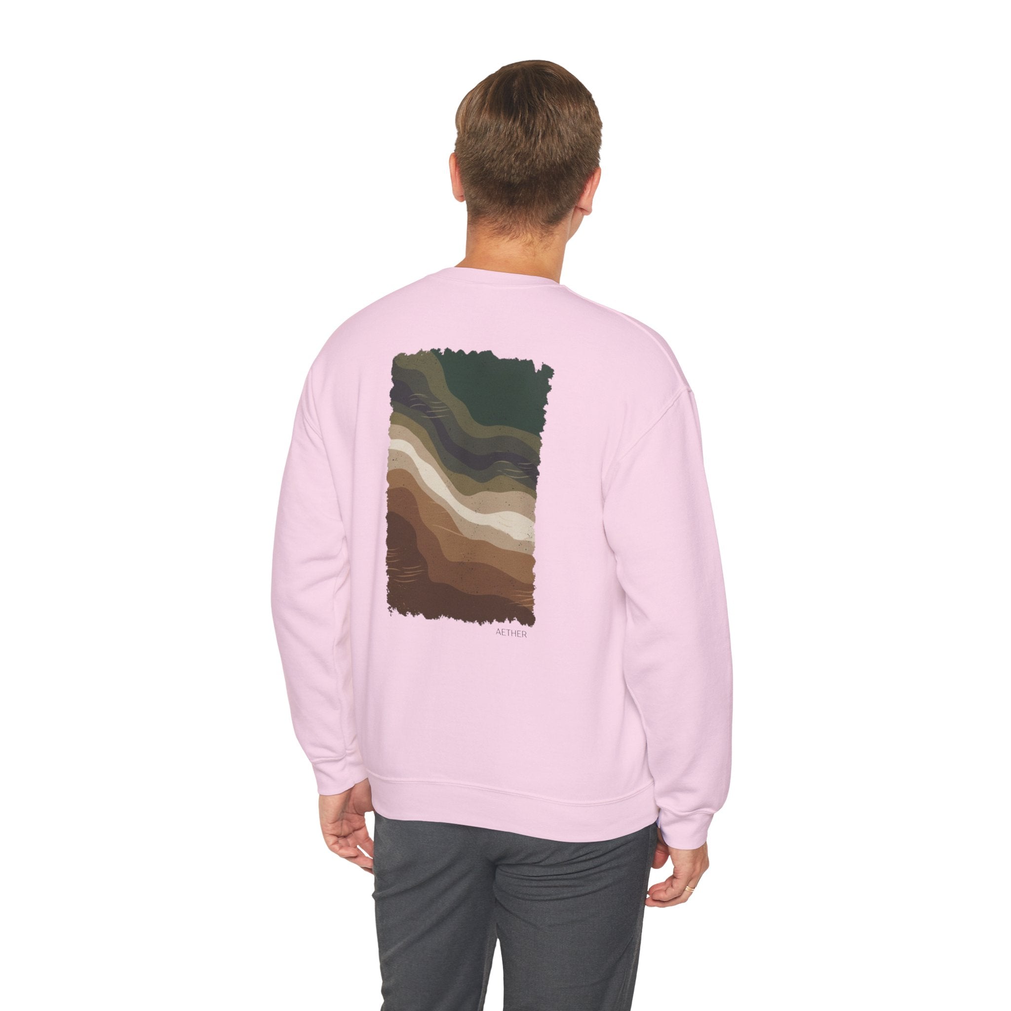 Eco-Friendly Crewneck Sweatshirt with Earthy Design