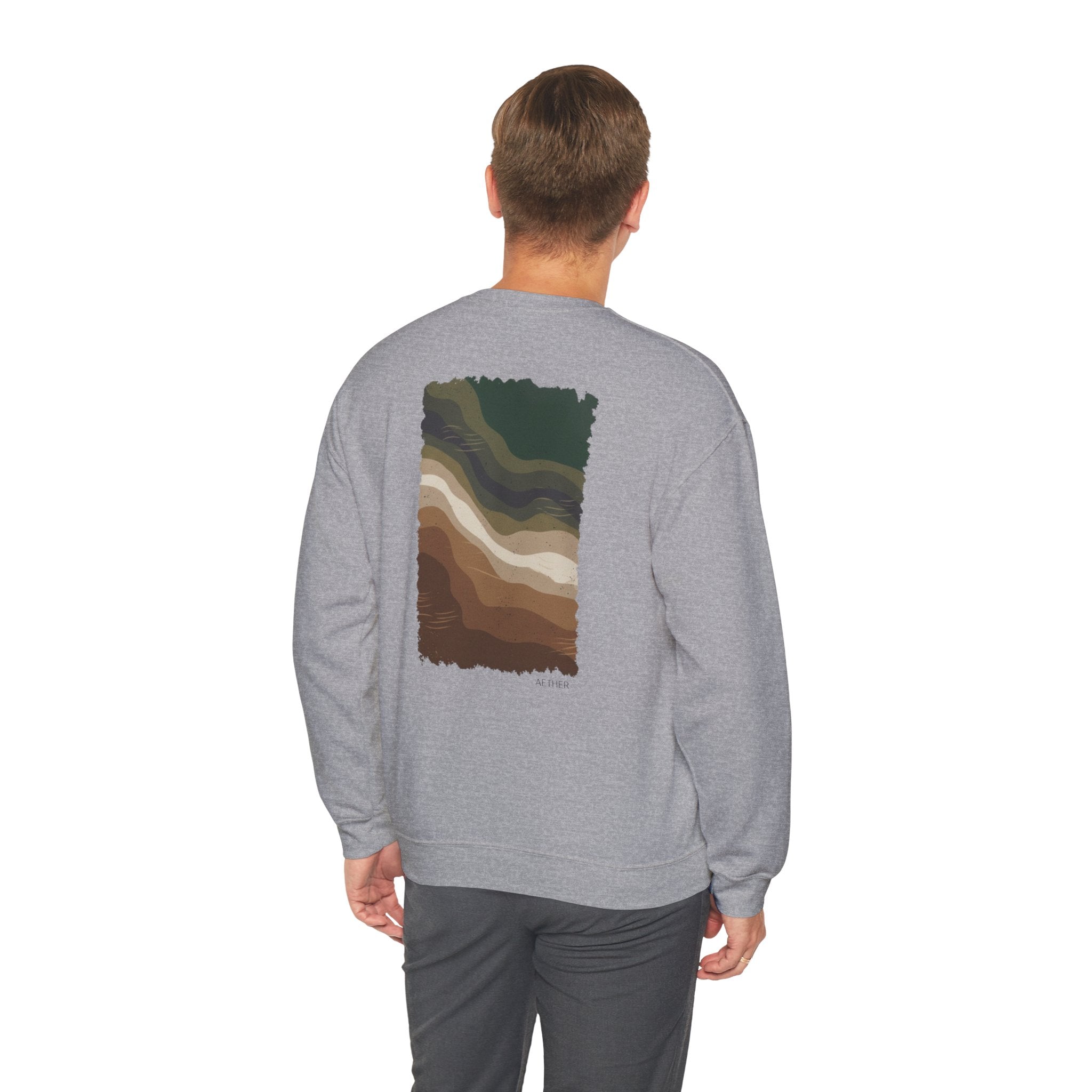 Eco-Friendly Crewneck Sweatshirt with Earthy Design